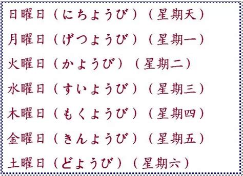 日本 一周 金木水火土|一分钟记住日本的星期表达方式